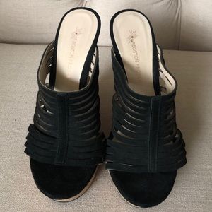 SOLD New Boston Proper Cork & Suede Wedges